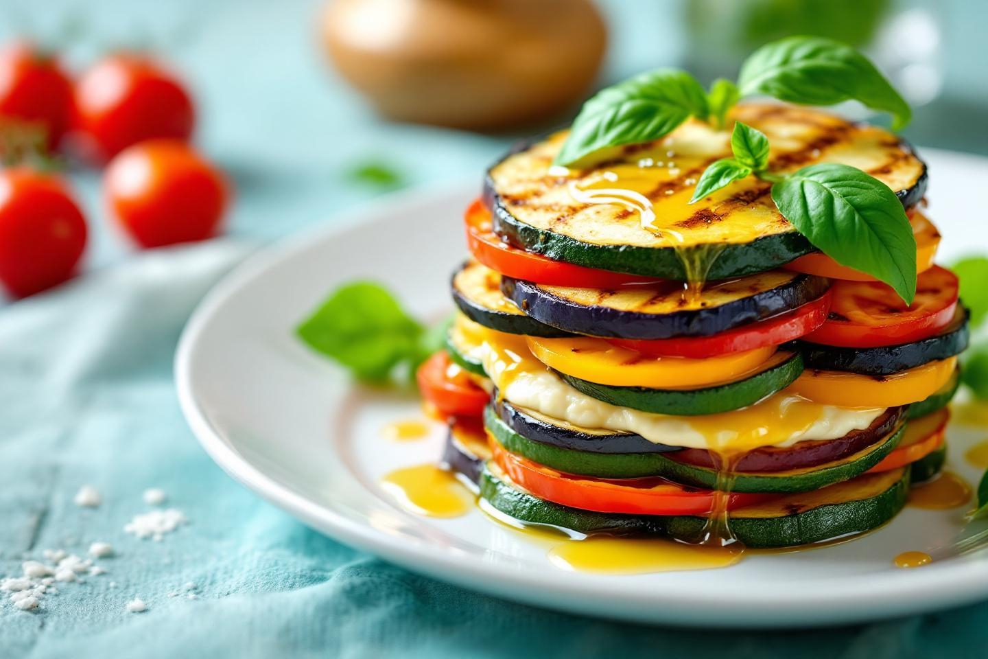 LE plat soleil parfait pour futures mamans et jeunes parents : le millefeuille de légumes grillés ultra moelleux