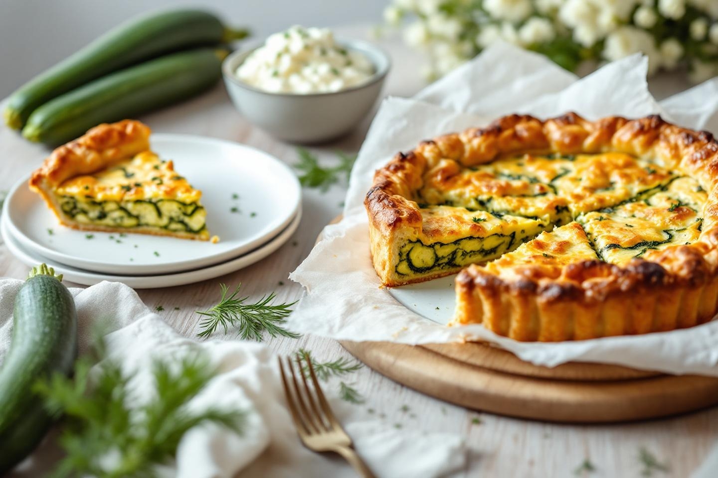 Tourte à la courgette : la recette facile, généreuse et digeste parfaite pour les futurs et jeunes parents en quête de réconfort