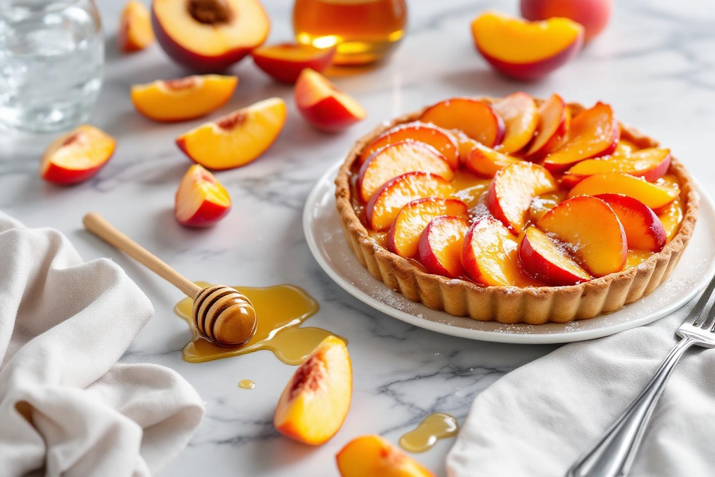 Quand il fait chaud et qu’on rêve d’un dessert fruité, on mise sur cette tarte fine aux pêches et miel, pensée pour régaler et réconforter les futures mamans et jeunes parents en un clin d’œil