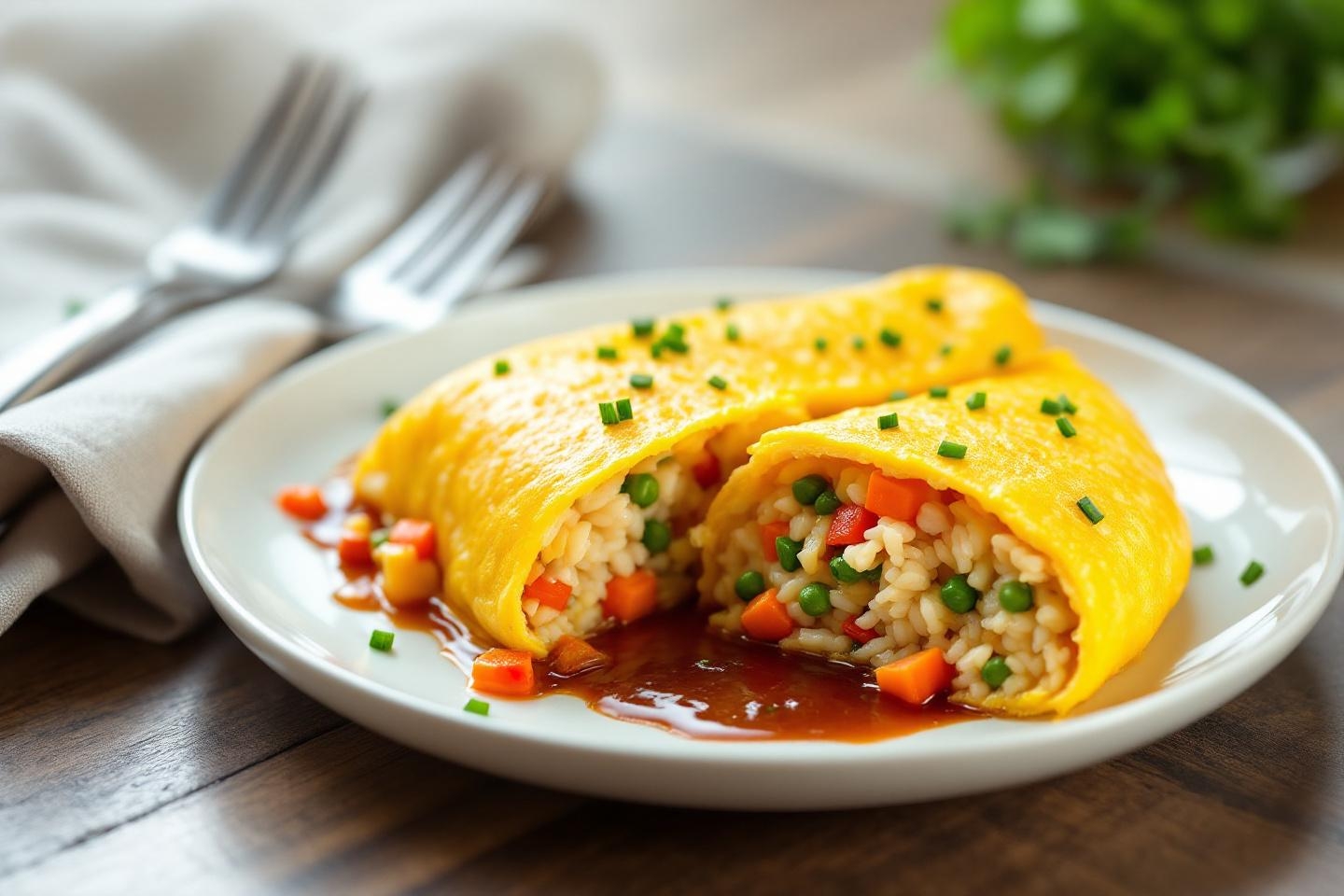 Le plat complet qui sauvera vos soirées pressées : l&rsquo;omelette de riz japonaise ultra moelleuse, garnie de légumes et prête en 20 minutes