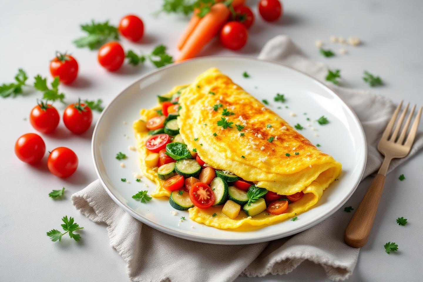 Parfaite pour les soirs pressés, cette omelette aux restes et légumes de saison apporte douceur et vitalité aux futures et jeunes mamans