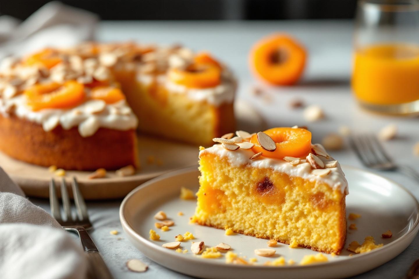 Besoin de douceur et d’énergie pour la pause goûter ? Essayez ce gâteau à la polenta, abricots et amandes, moelleux à souhait !