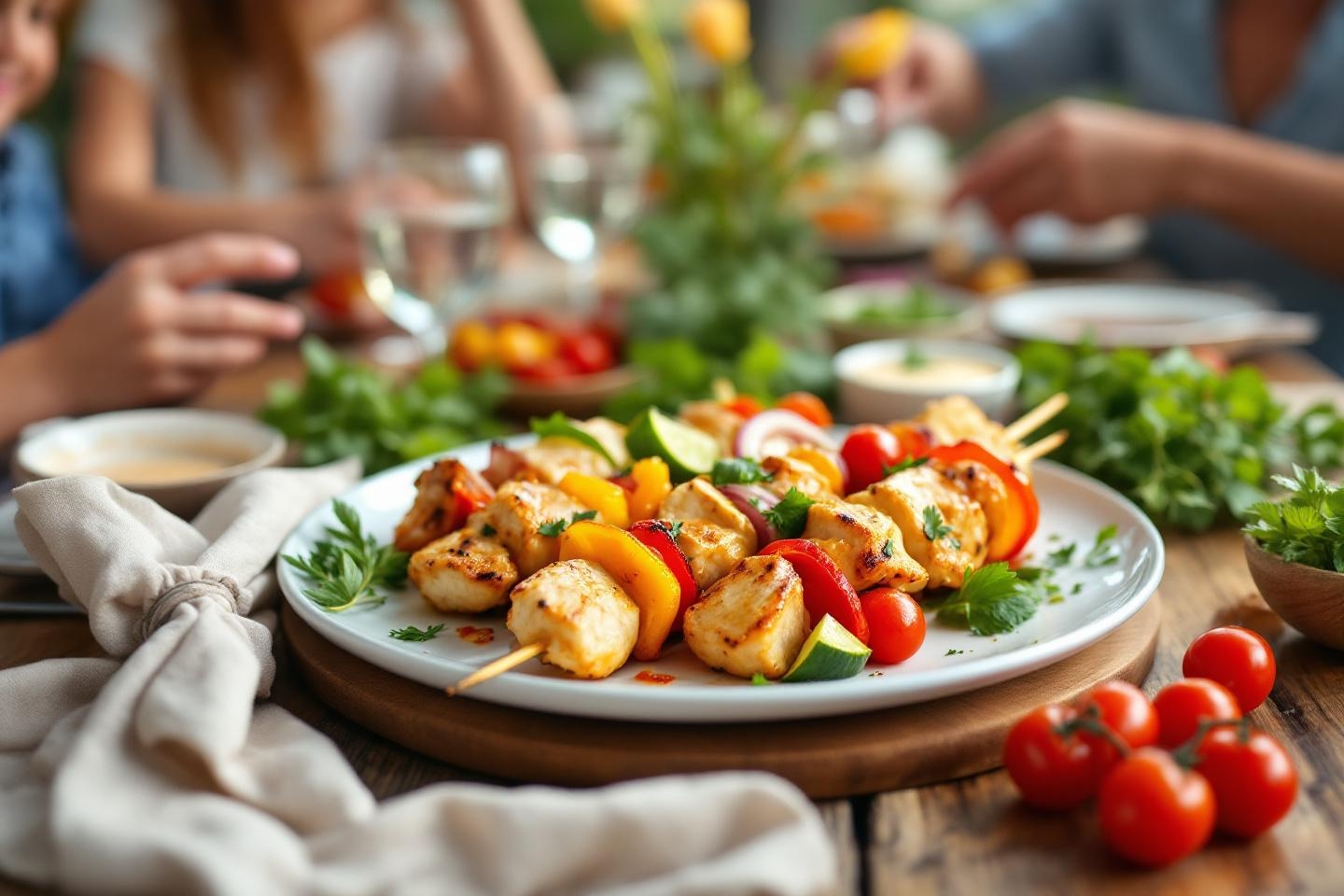 Le dîner parfait pour toute la famille : ces brochettes de poulet marinées fondantes, rapides, faciles… irrésistibles !