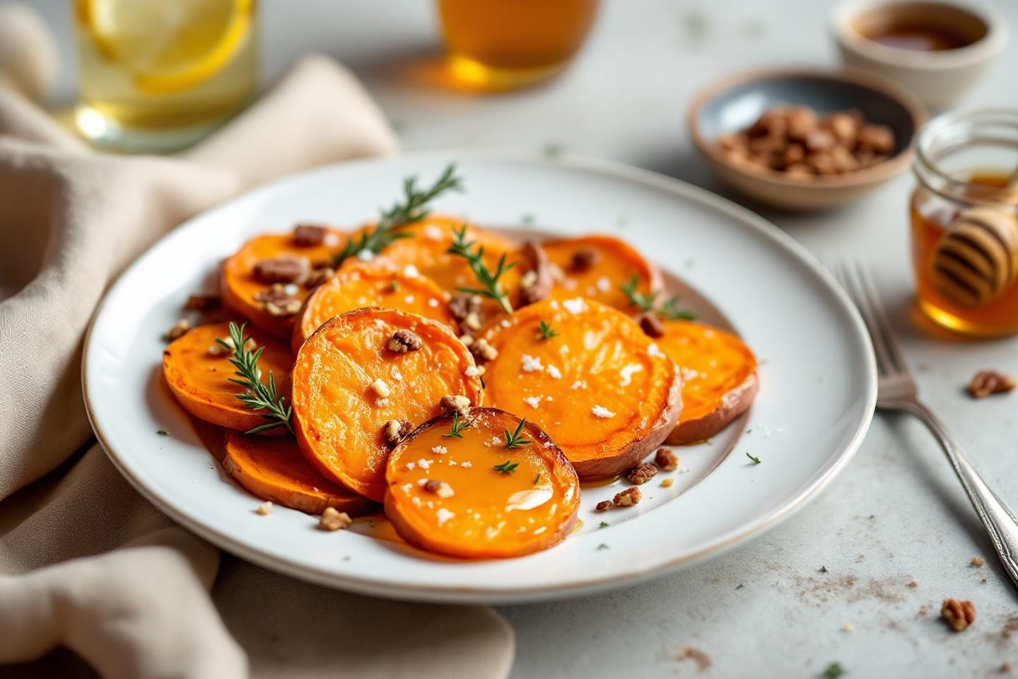 Un dîner doux et réconfortant en moins de 30 minutes : la patate douce rôtie au miel qui plaît à toute la famille !