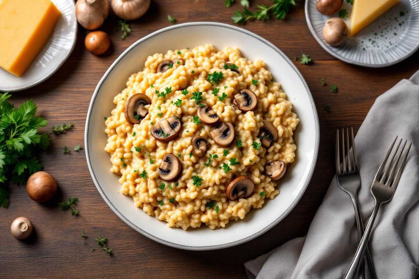 Un dîner crémeux à partager pour les soirs pressés : le risotto d’épeautre aux champignons !