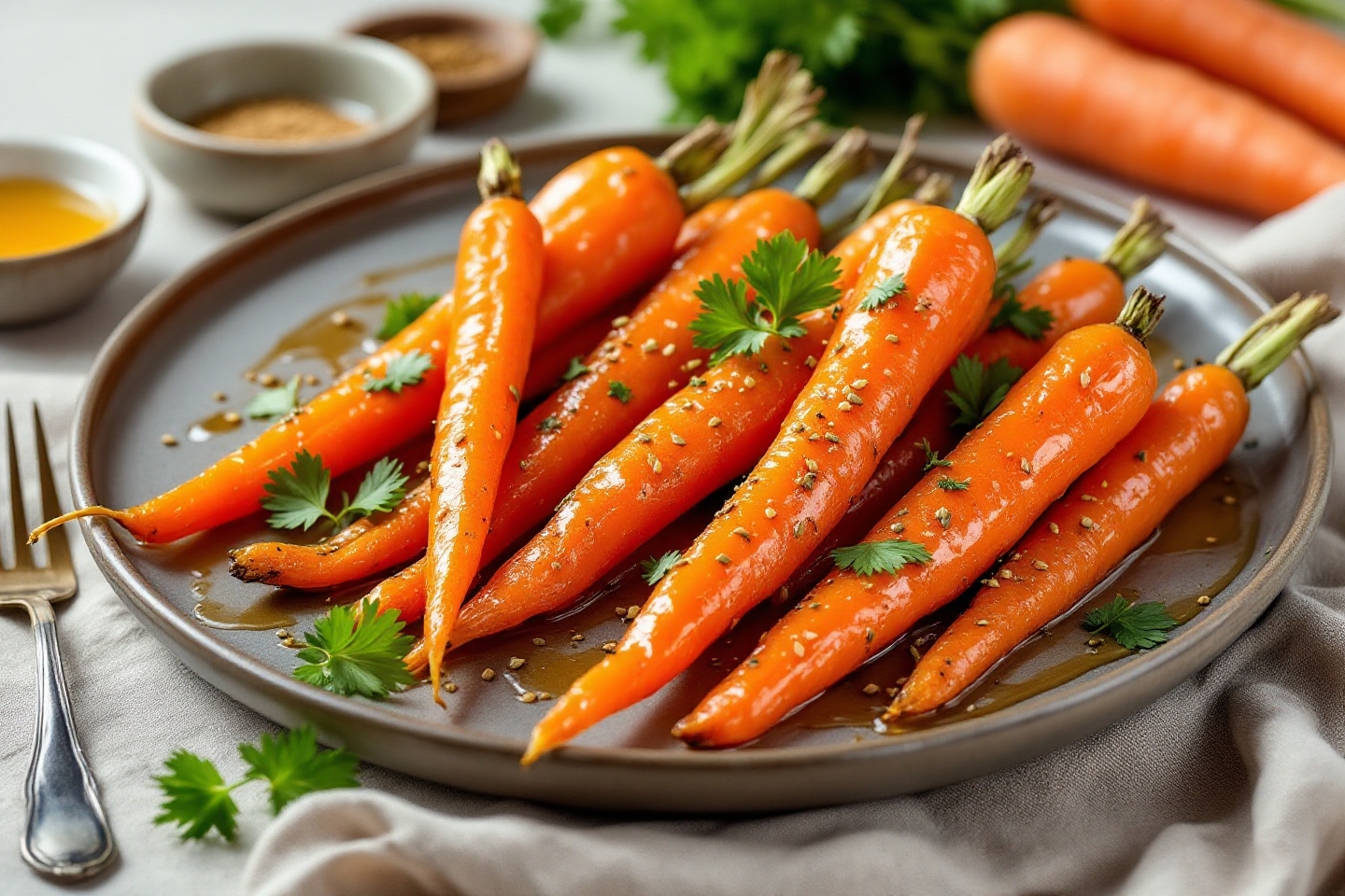 Besoin d’un plat rapide, sain et ultra savoureux ? Attrapez quelques carottes dans votre frigo et faites-les rôtir au miel-cumin !