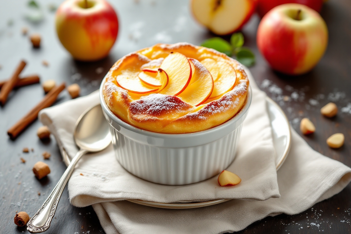 Ce soufflé aux pommes moelleux impossible à rater est parfait pour un goûter réconfortant en famille !