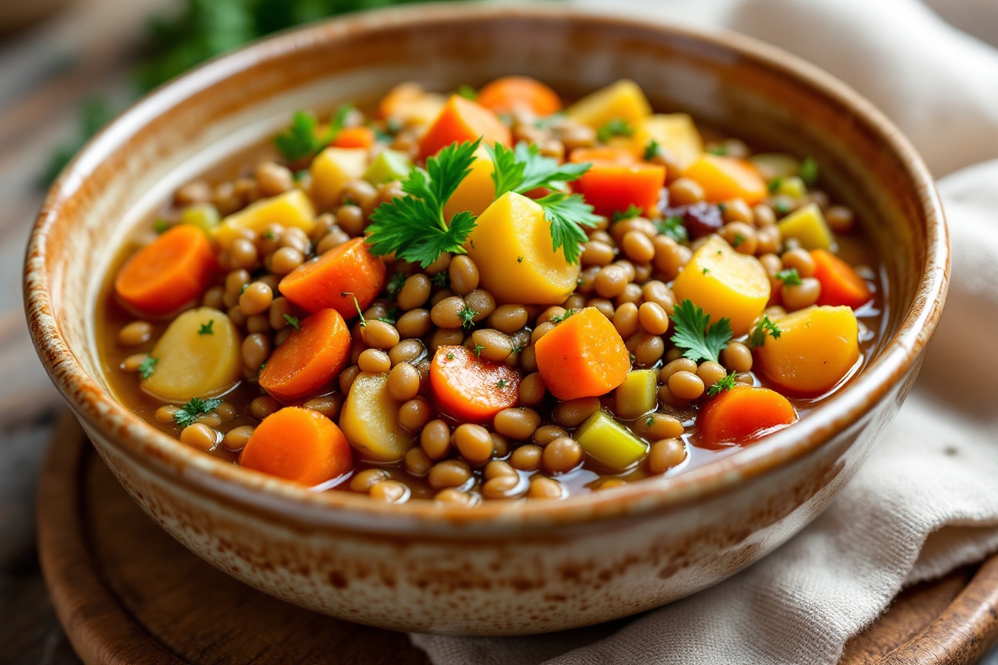 Le plat doudou des soirs pressés : lentilles mijotées aux légumes tendres pour réconfort et énergie en famille