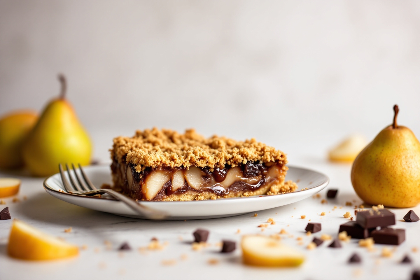 Le crumble poire chocolat de Cyril Lignac : l’équilibre parfait entre moelleux, fondant et croquant !