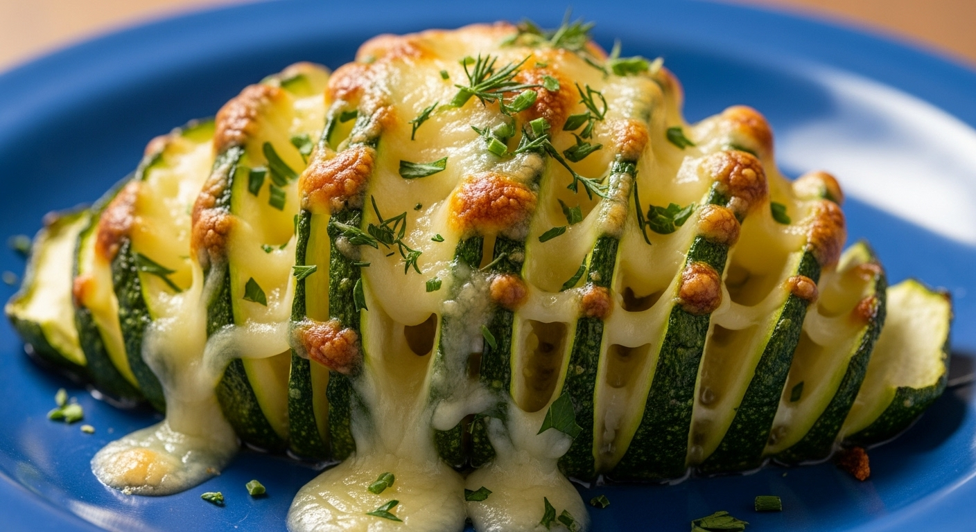 Quand la courgette rencontre la technique du hasselback, le résultat est absolument irrésistible !