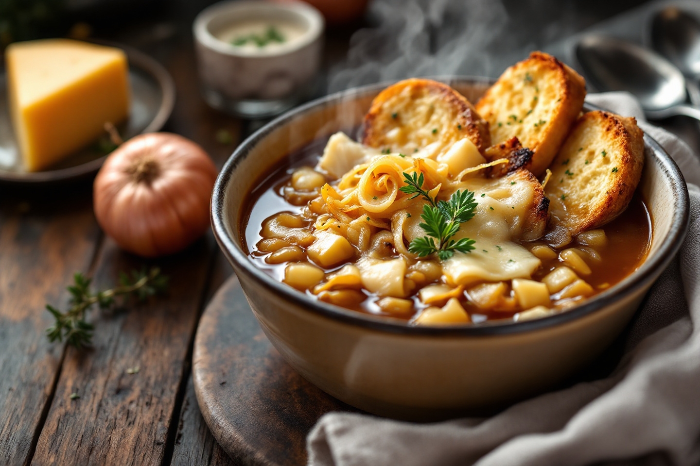 La soupe à l’oignon super simple qui réchauffe les soirées froides et fait plaisir à tous