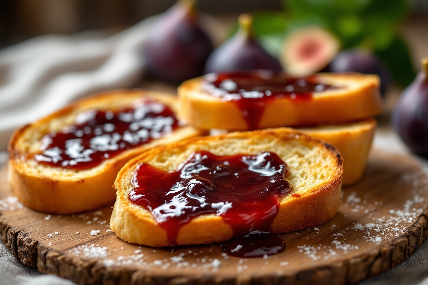 Pour les petits-déjeuners pressés, craquez pour cette compotée de figues sur pain brioché !