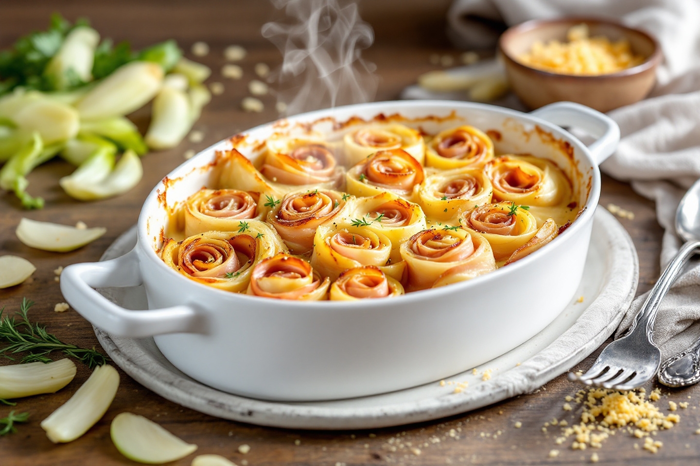 Le secret des bistros français pour transformer des endives en un gratin irrésistiblement gourmand que toute la famille apprécie
