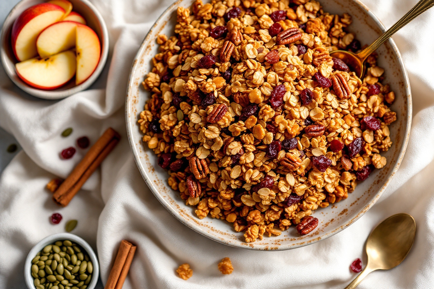 Voici une recette de granola croustillant d’automne si bonne que vous voudrez en préparer chaque semaine (on vous aura prévenus !)