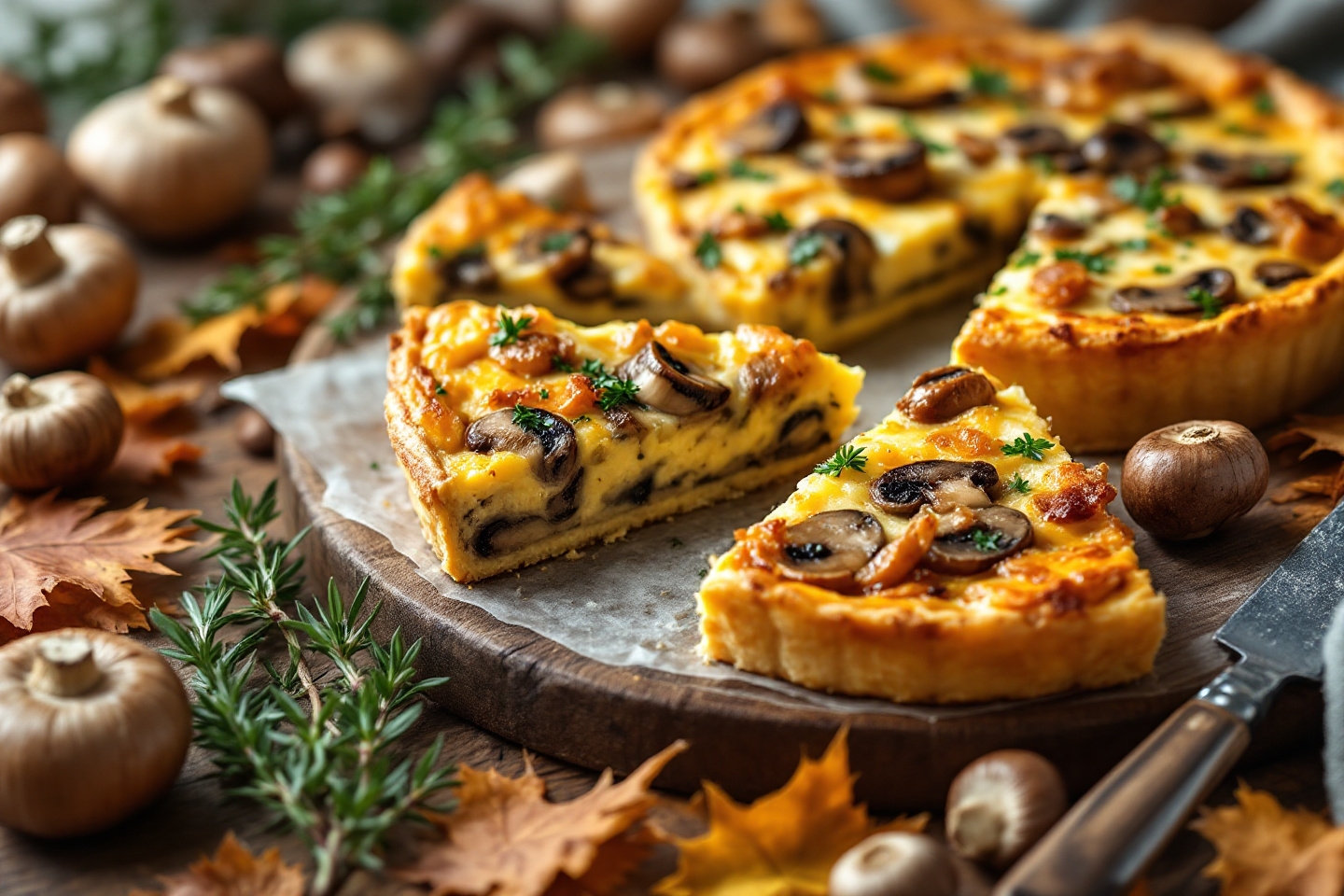 Moelleuses, parfumées et prêtes en un rien de temps : les tartes et quiches aux champignons qui réconfortent tout l’automne