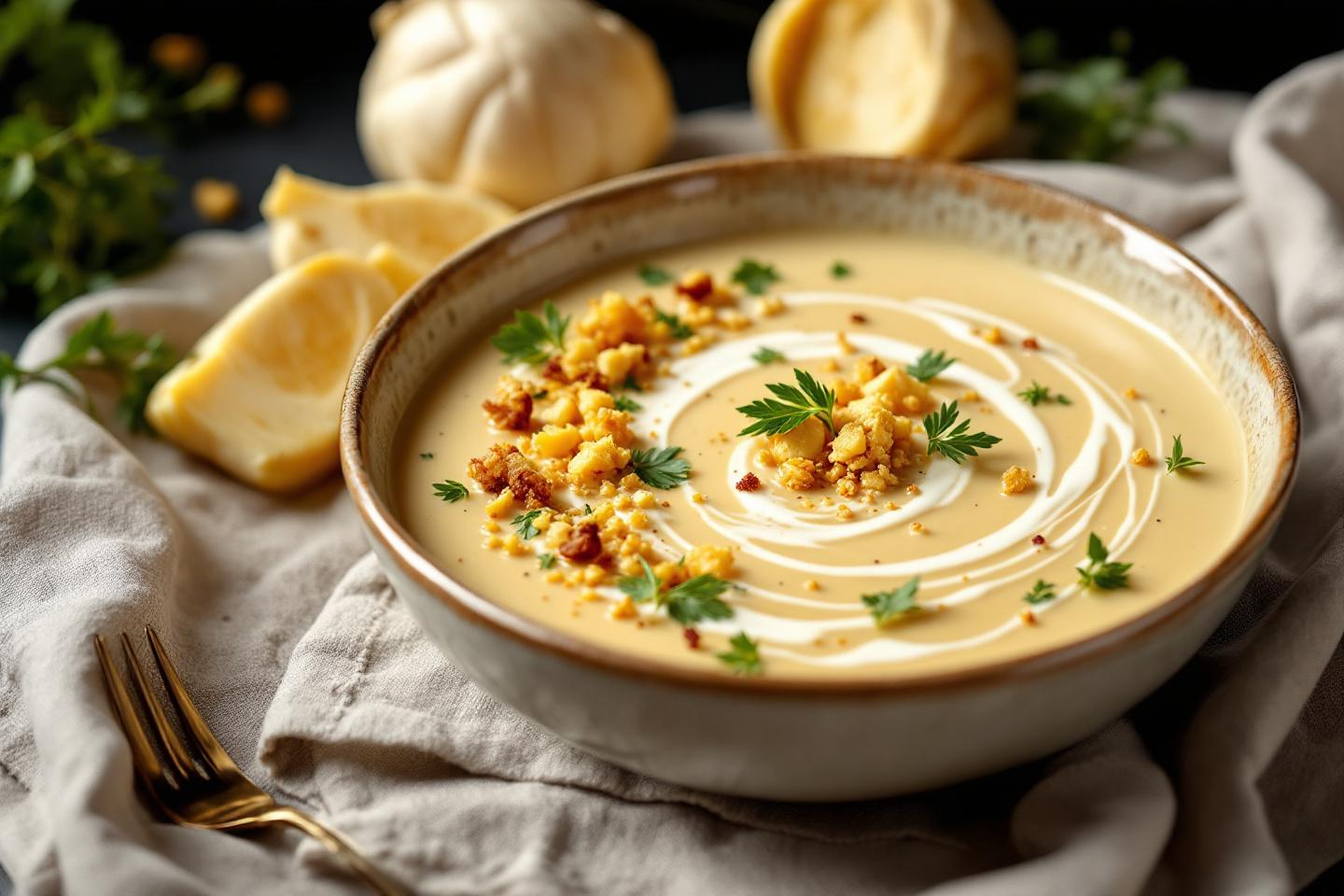 Un velouté de topinambours doux, original et crémeux qui met tout le monde d’accord à table !