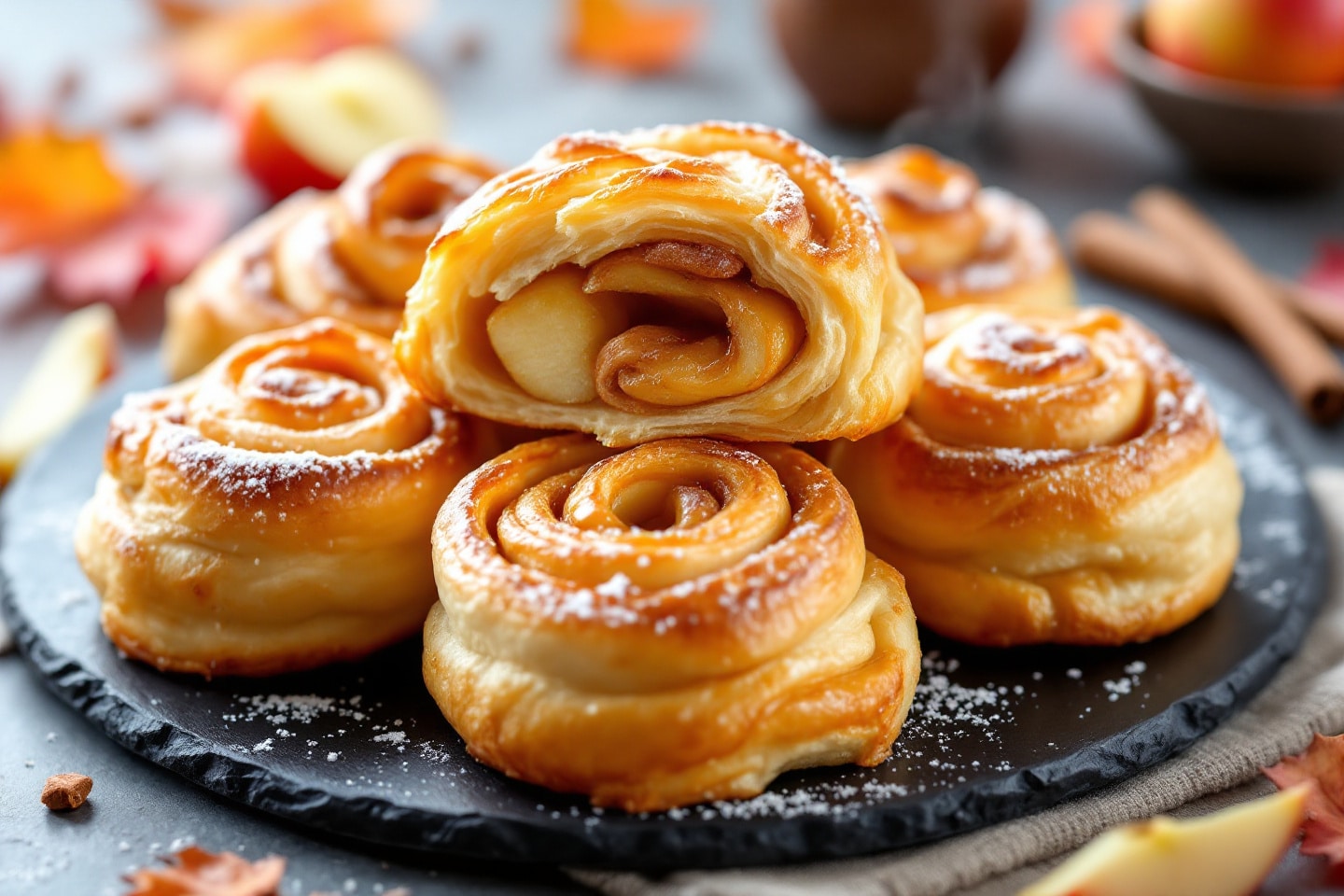 Faciles et rapides, ces roulés maison pommes-cannelle sont la définition même du bonheur à grignoter !