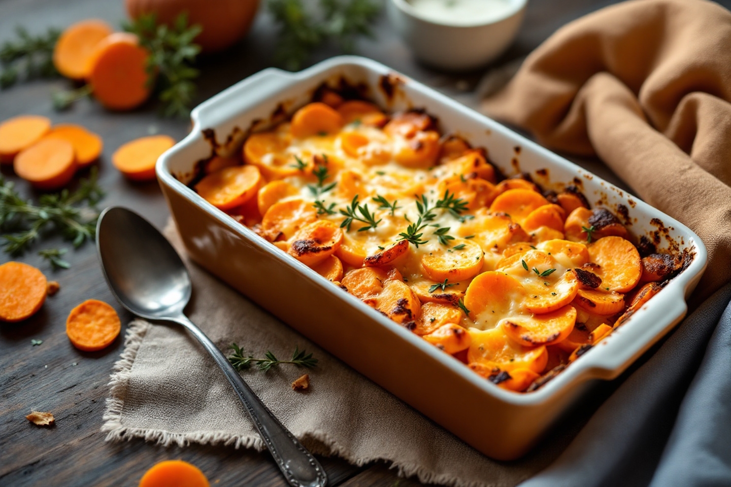 Impossible d’en laisser une miette : le gratin de patates douces qui régale les soirs d’automne en famille