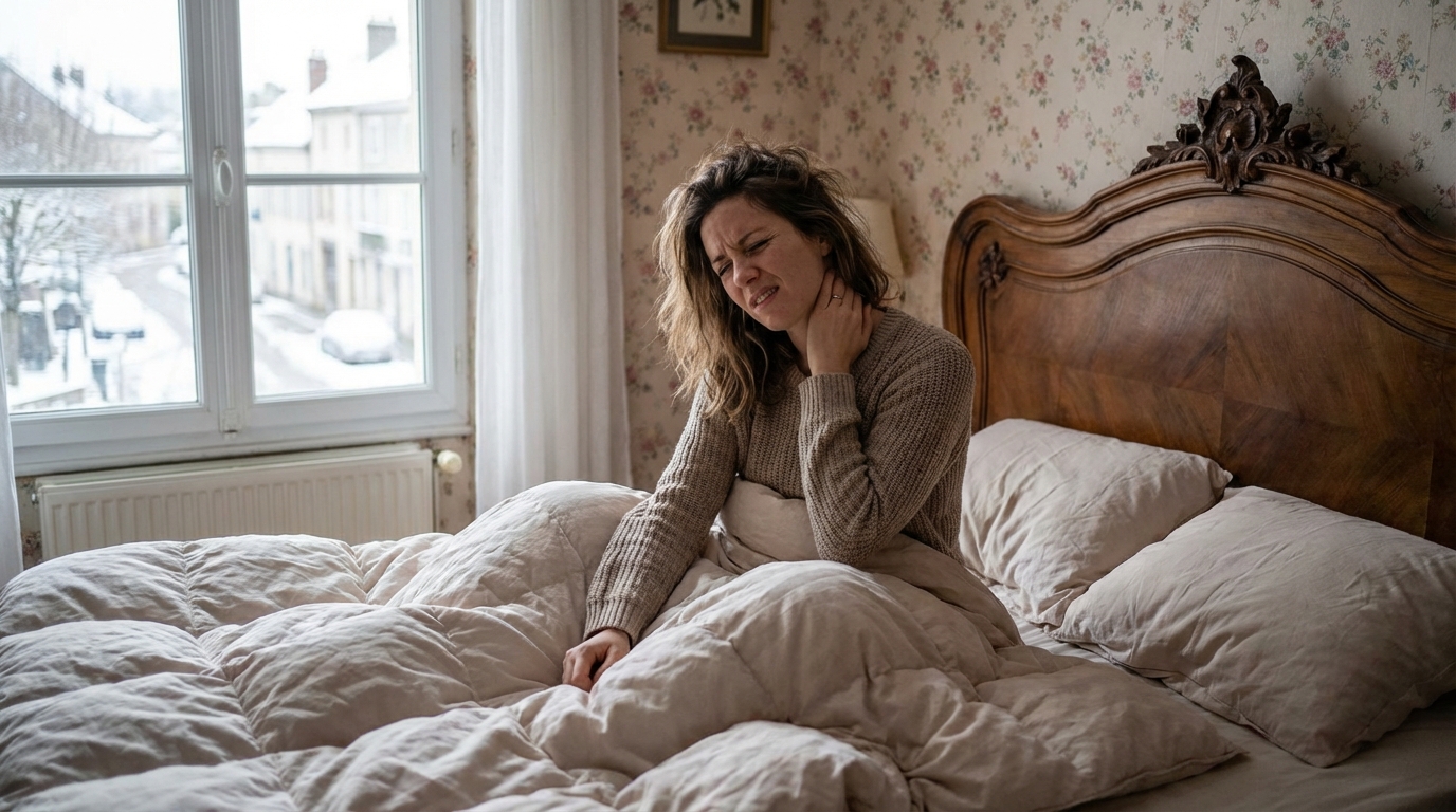 « Je me réveille avec la nuque bloquée » : et si cette position de sommeil expliquait vos douleurs cervicales qui ne passent pas ?