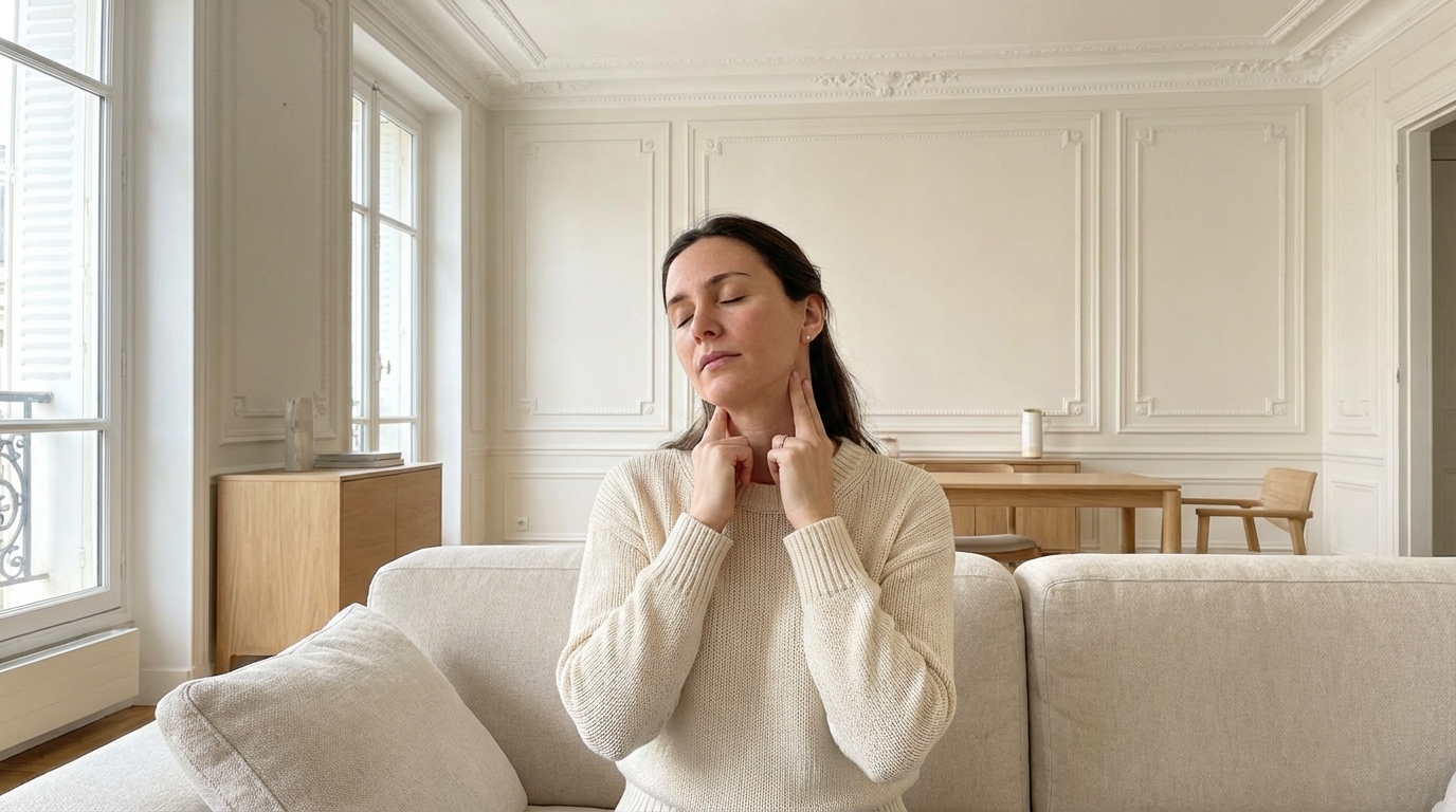 Quand tout se crispe et qu’il n’y a plus une minute pour soi : comment de simples pressions du bout des doigts aident vraiment le corps à relâcher après la grossesse