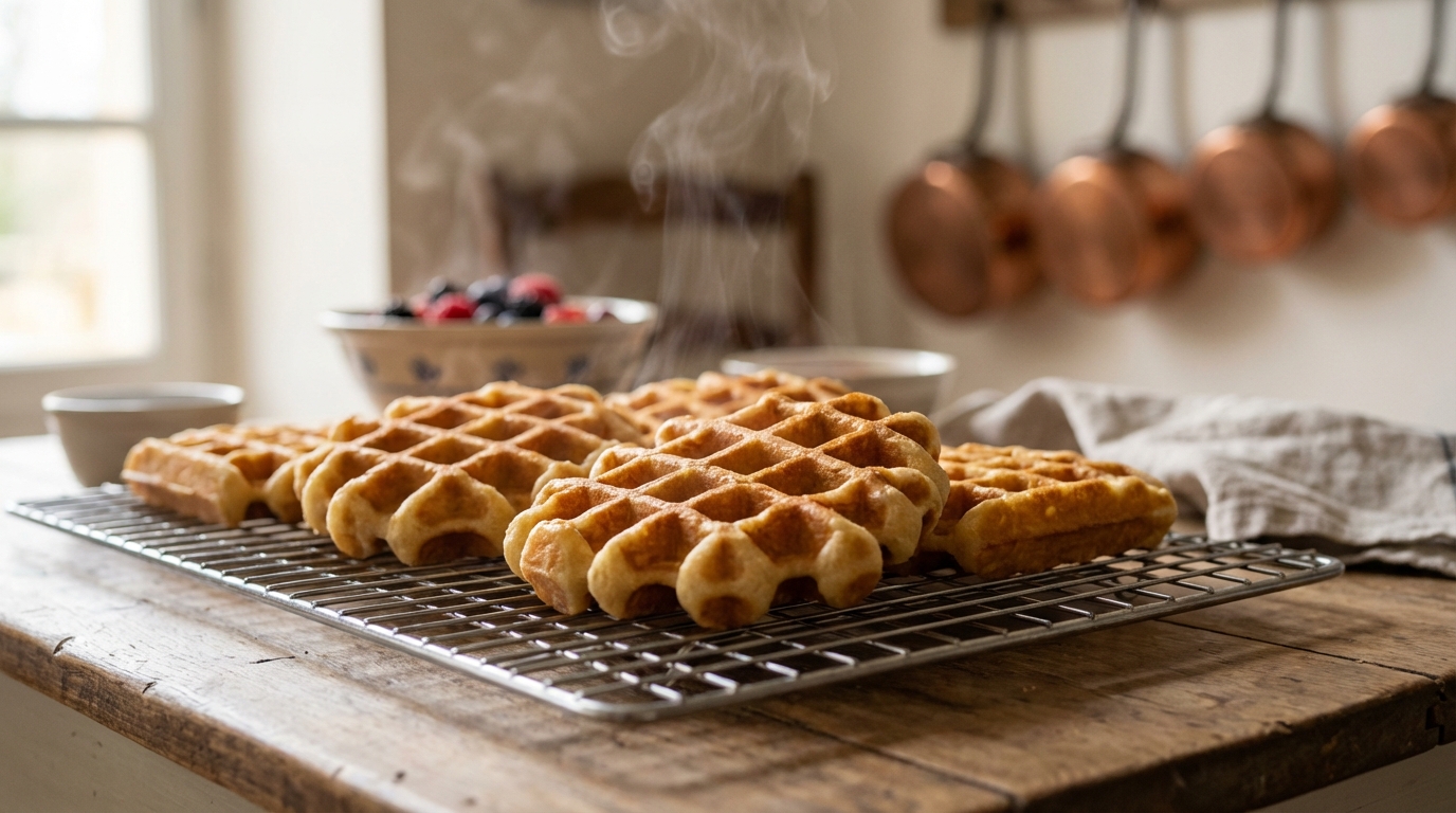 Ce goûter d’hiver croustille et fond en bouche : la gaufre de Liège maison, doudou réconfort à préparer à l’avance pour les familles en quête de douceur