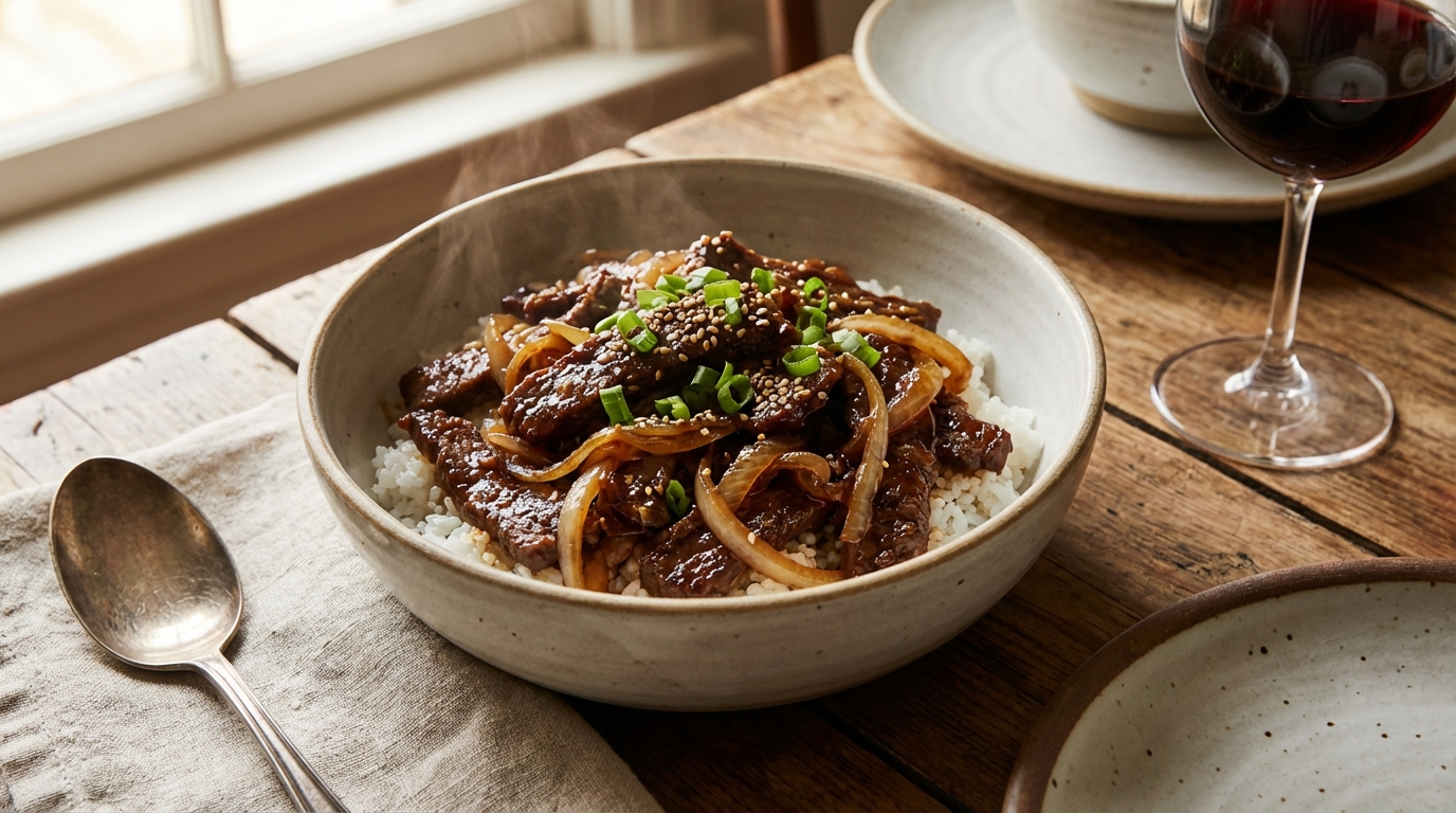 Oignons dorés, bœuf moelleux et sauce miel-gingembre : le plat rapide qui réchauffe la nouvelle année à partager en famille