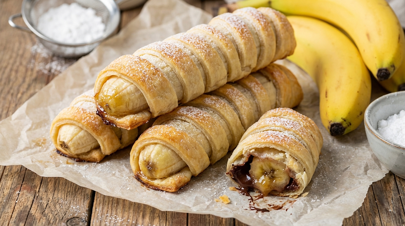 Craquez sans culpabilité : le dessert banane-chocolat façon feuilleté prêt avant le goûter, parfait pour les envies pressées de l’hiver