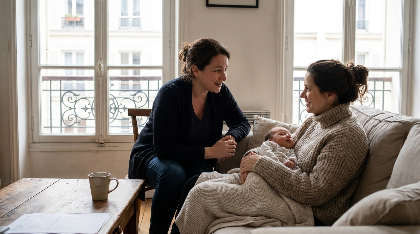Retrouver confiance après l’accouchement : comment les visites à domicile de la sage-femme préviennent les difficultés des jeunes mamans