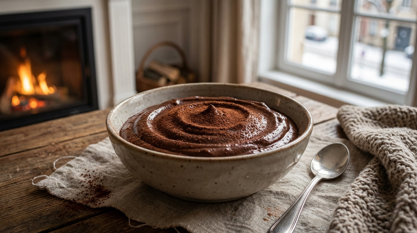 Chocolat intense, crémeux sans œuf et plein d’énergie : le dessert d’hiver facile à préparer qui régale tous les soirs