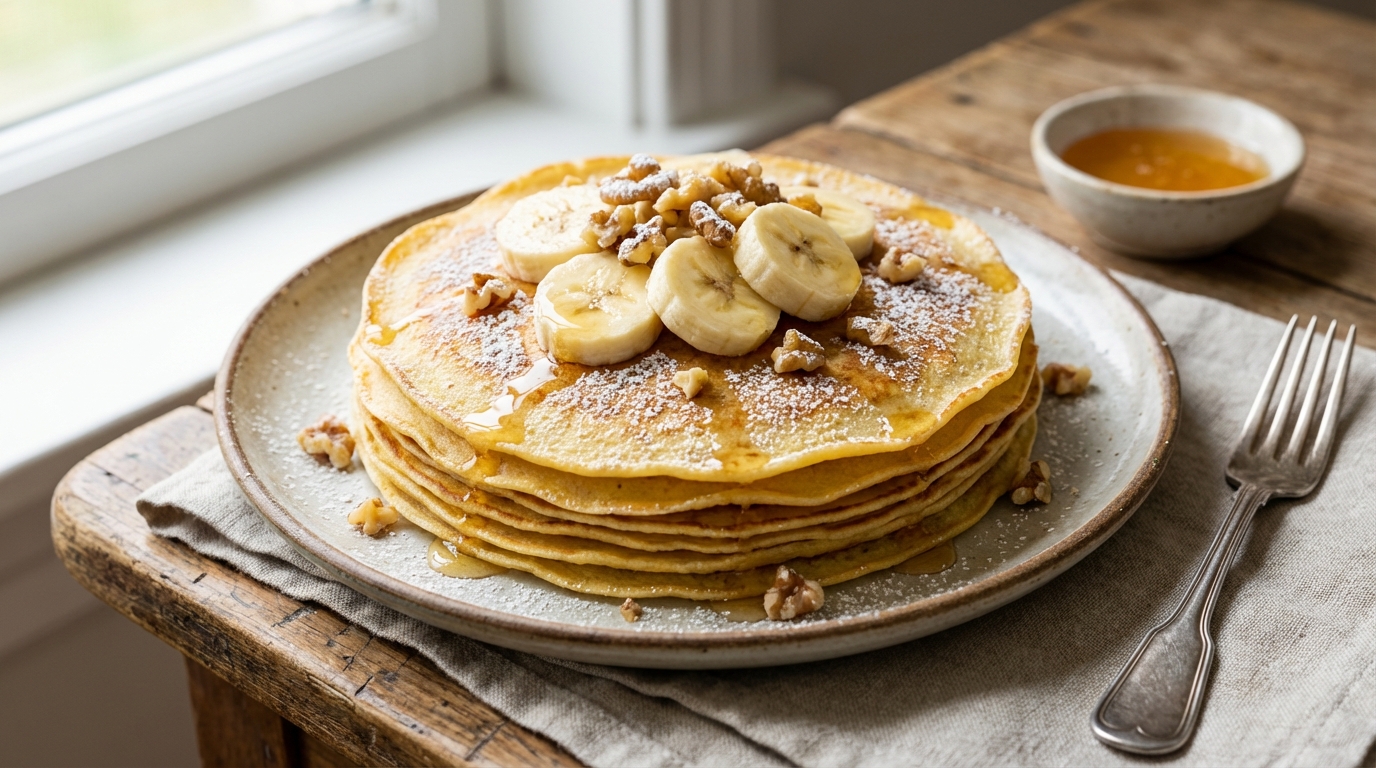 Personne ne devine que mes crêpes sont sans farine, le secret est un fruit sec mixé en 2 minutes