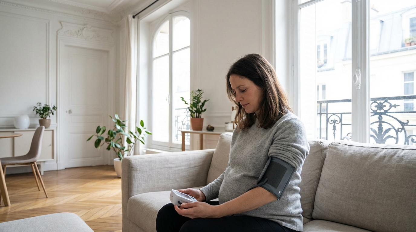 Tensiomètre à domicile : cette erreur courante qui fausse les mesures de nombreuses femmes enceintes