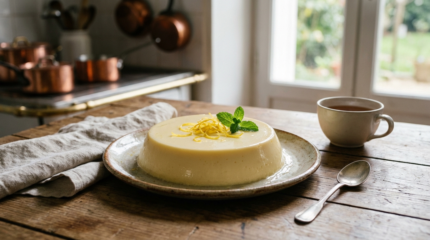 Ce flan au citron cache une étape de cuisson que plus personne ne fait et c’est ce qui lui donne cette texture incroyablement fondante