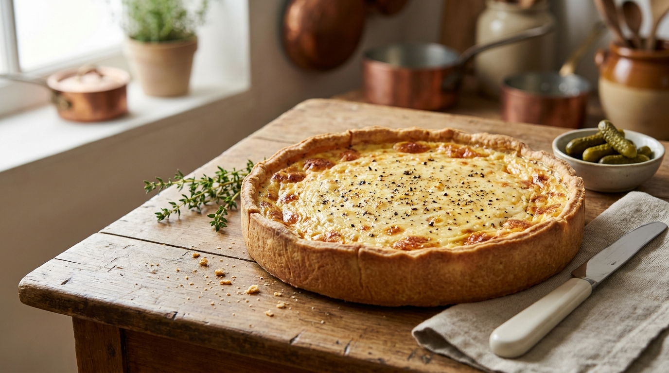 Enceinte et sans énergie le soir, cette tarte au comté prête en 30 minutes m’a sauvée grâce à un seul geste dans l’appareil