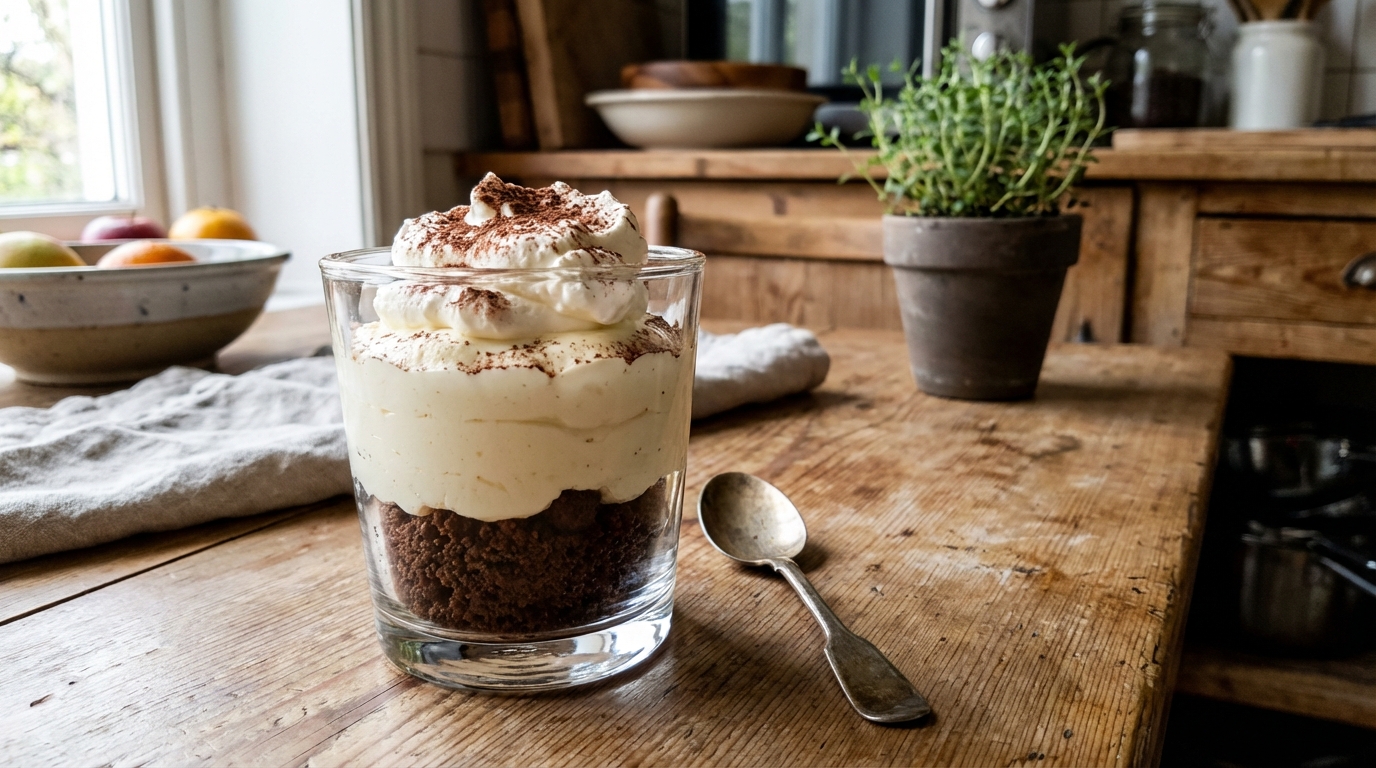 Trois étages dans un verre, zéro four et un biscuit que tout le monde a chez soi : le dessert qui a détrôné mon tiramisu