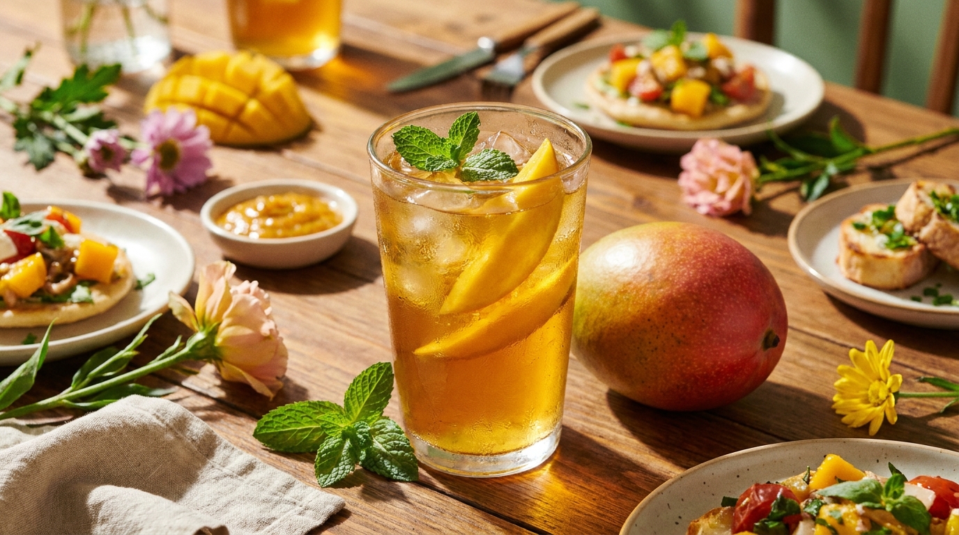 Enceinte et en pleine canicule, cette boisson glacée à la mangue prête en 10 minutes cache une base que personne ne devine à la première gorgée