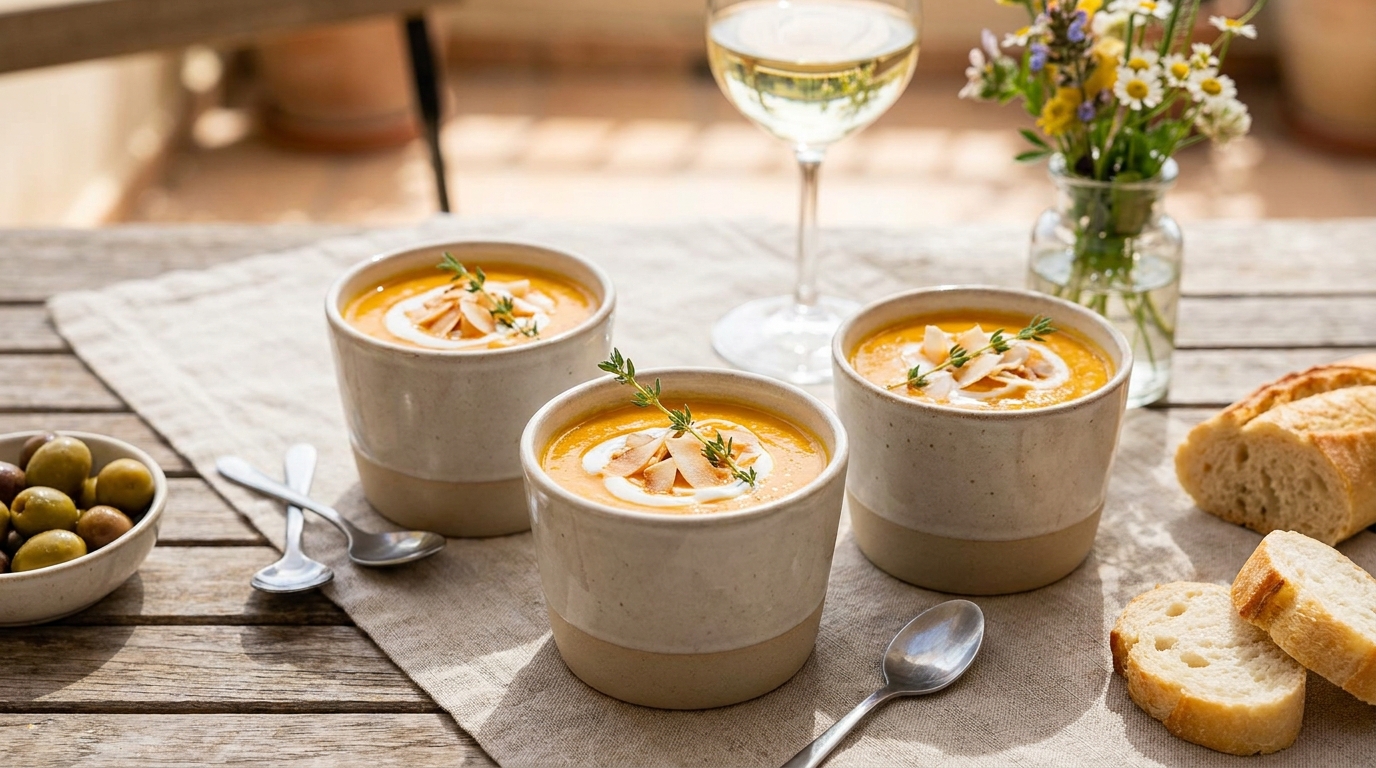 J’ai mixé cette soupe de carottes au lait de coco un dimanche soir avec trois carottes oubliées au fond du bac et c’était délicieux