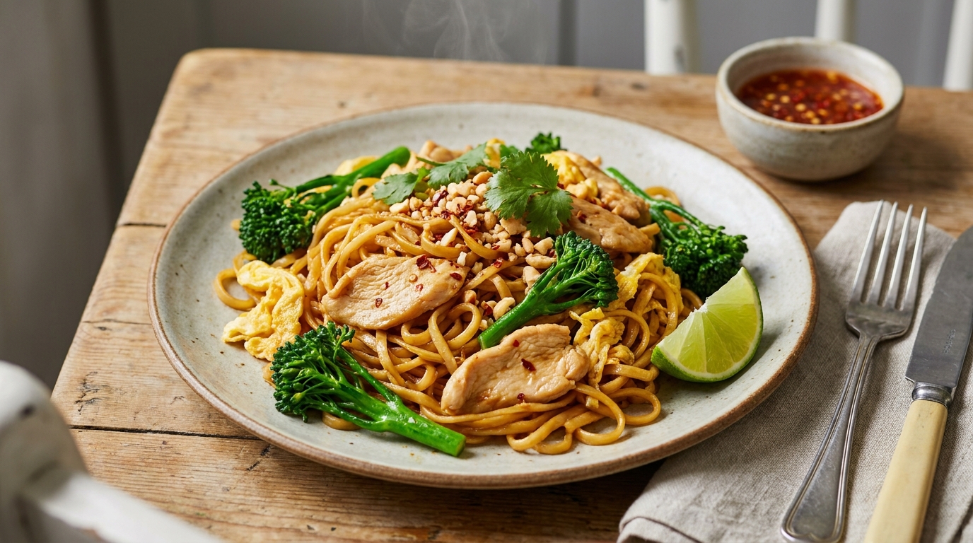 J’étais enceinte et affamée à 22h : ces nouilles sautées thaïlandaises prêtes en 20 minutes m’ont sauvée, et tout se joue sur un geste juste après l’égouttage