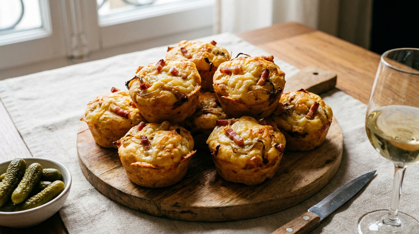 Lardons, comté et un petit quelque chose de caramélisé à l&rsquo;intérieur : ces bouchées dorées ont remplacé tous mes plateaux apéro