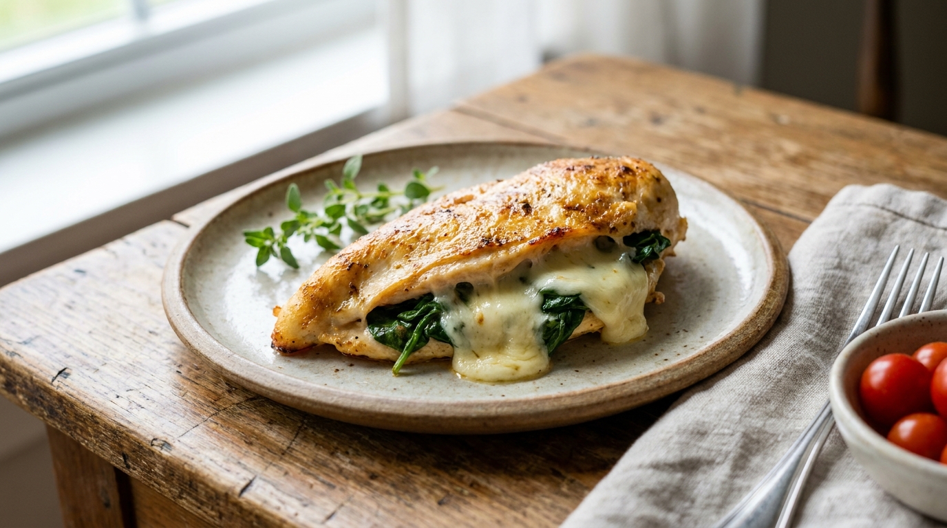 Mozzarella fondante, épinards et un blanc de poulet : le geste avant le four pour qu’ils soient délicieusement fondants