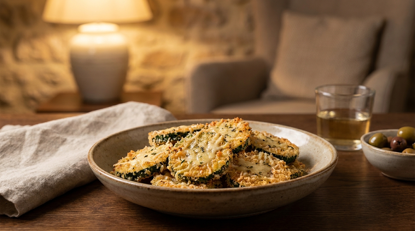 Croustillantes, dorées, addictives : ces rondelles de courgette au parmesan passées au four disparaissent avant même de refroidir