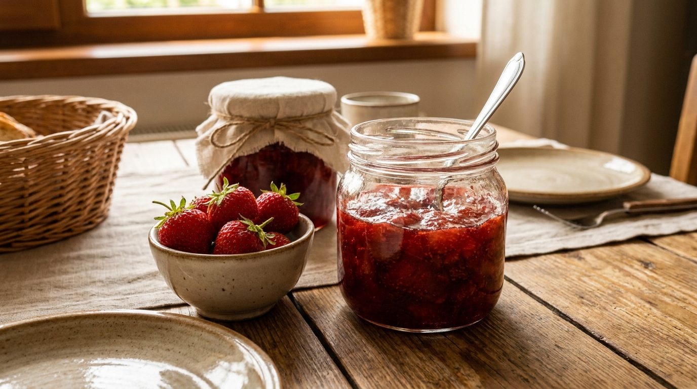 Deux fois six minutes au micro-ondes et une nuit de patience : la confiture de fraises qui rend jalouses toutes les mamies du quartier