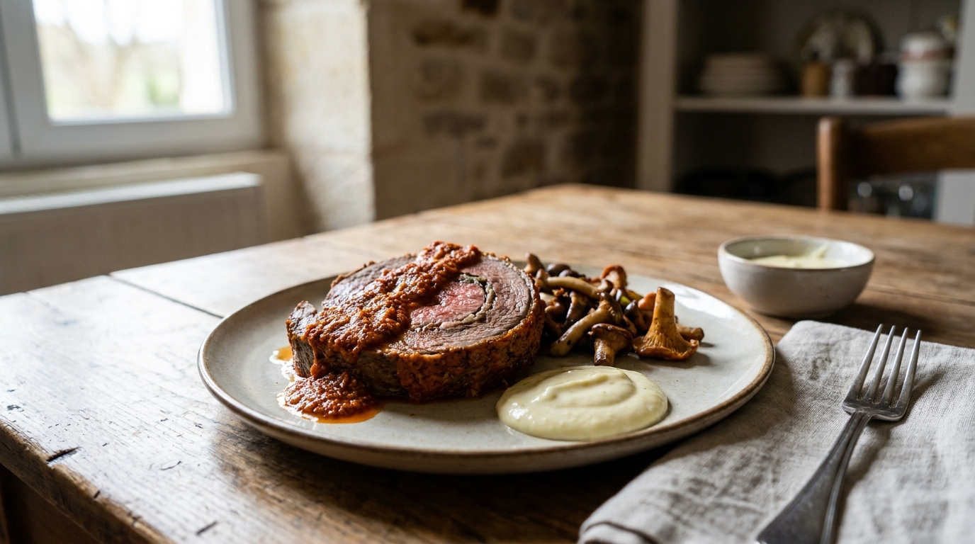 J&rsquo;ai changé un seul geste dans la cuisson de mon rôti de bœuf au pesto rouge : depuis, la viande fond sous la fourchette sans que je surveille rien