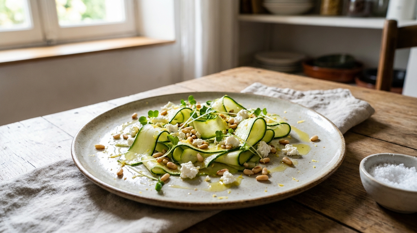 J’ai mariné des courgettes crues dans du citron et ajouté une touche grillée à la fin : ma sœur enceinte m’a dit que c’était le seul plat frais qu’elle arrivait à finir