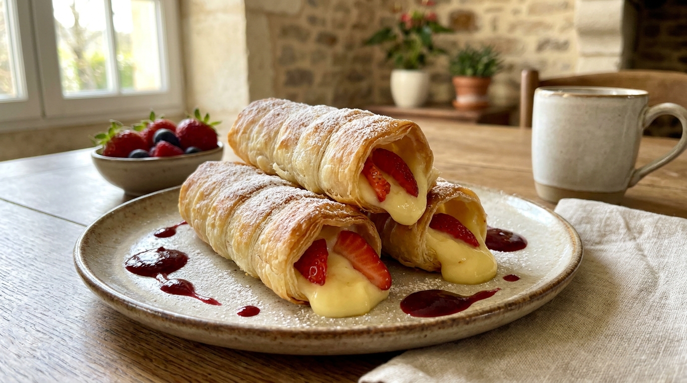 J&rsquo;ai roulé des fraises dans une feuille de brick et servi le plat brûlant : ce qui fond à l&rsquo;intérieur a surpris toute la tablée
