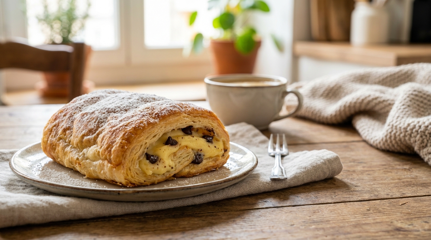 J’ai servi cette suisse vanille-pépites de chocolat maison au goûter et mon mari a cherché le sac de la boulangerie dans la poubelle