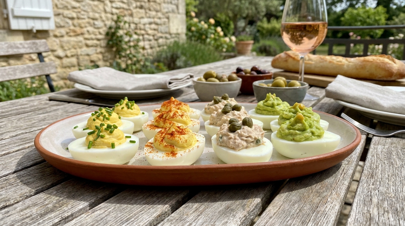 J&rsquo;ai servi des œufs mimosa en 4 versions à l&rsquo;apéro de juin : celle qui a disparu en premier n&rsquo;est même pas la classique