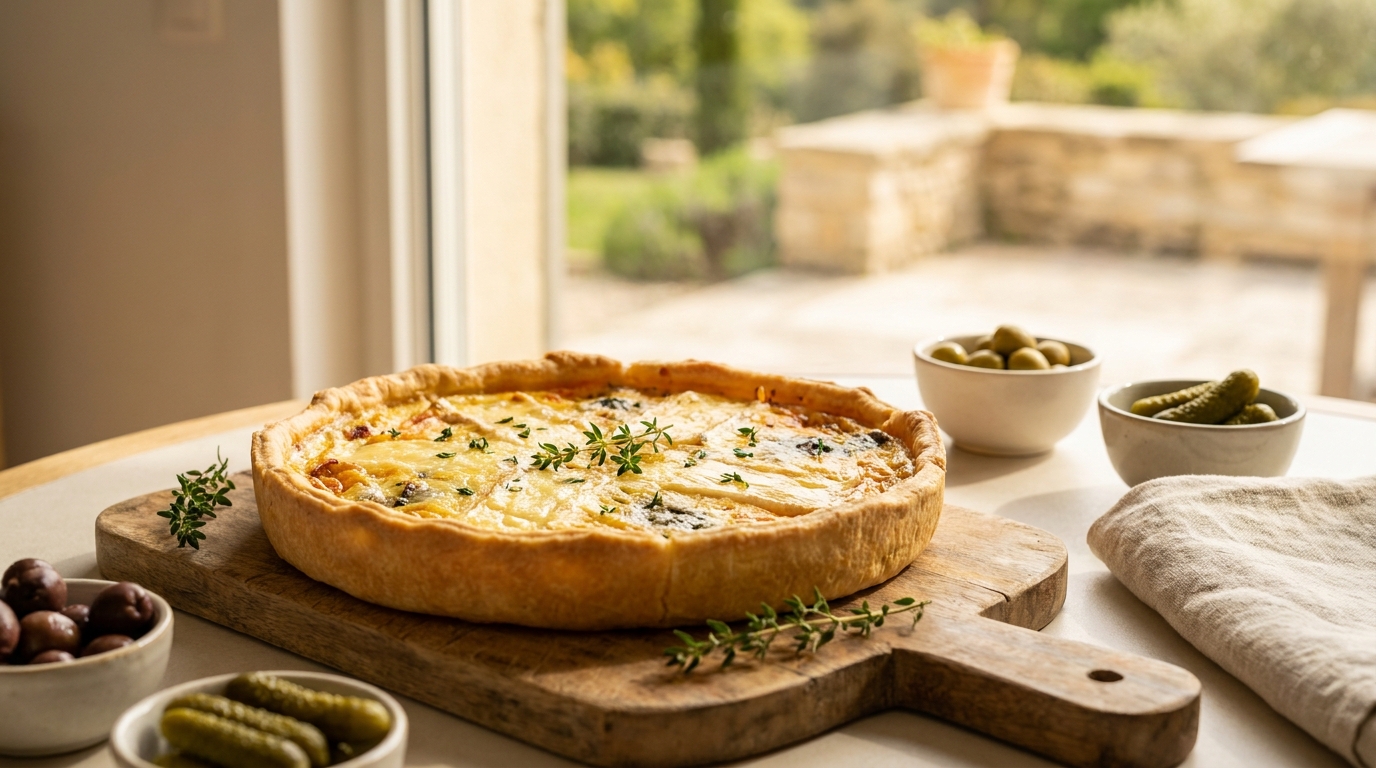 J&rsquo;ai sorti cette quiche du four un dimanche de juin : le plat était vide avant que les assiettes arrivent sur la table