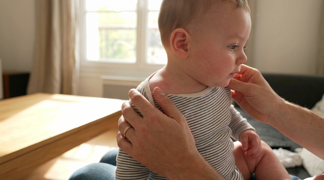 Mon bébé a pris un coup de soleil malgré la crème et le chapeau : le premier geste que j&rsquo;ai eu était justement celui à éviter
