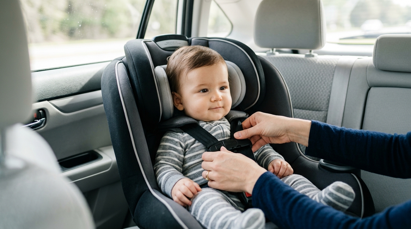 À 1 an, j’ai voulu retourner le siège auto “comme tout le monde” : un technicien m’a fait remarquer le détail qui change tout en cas de choc frontal