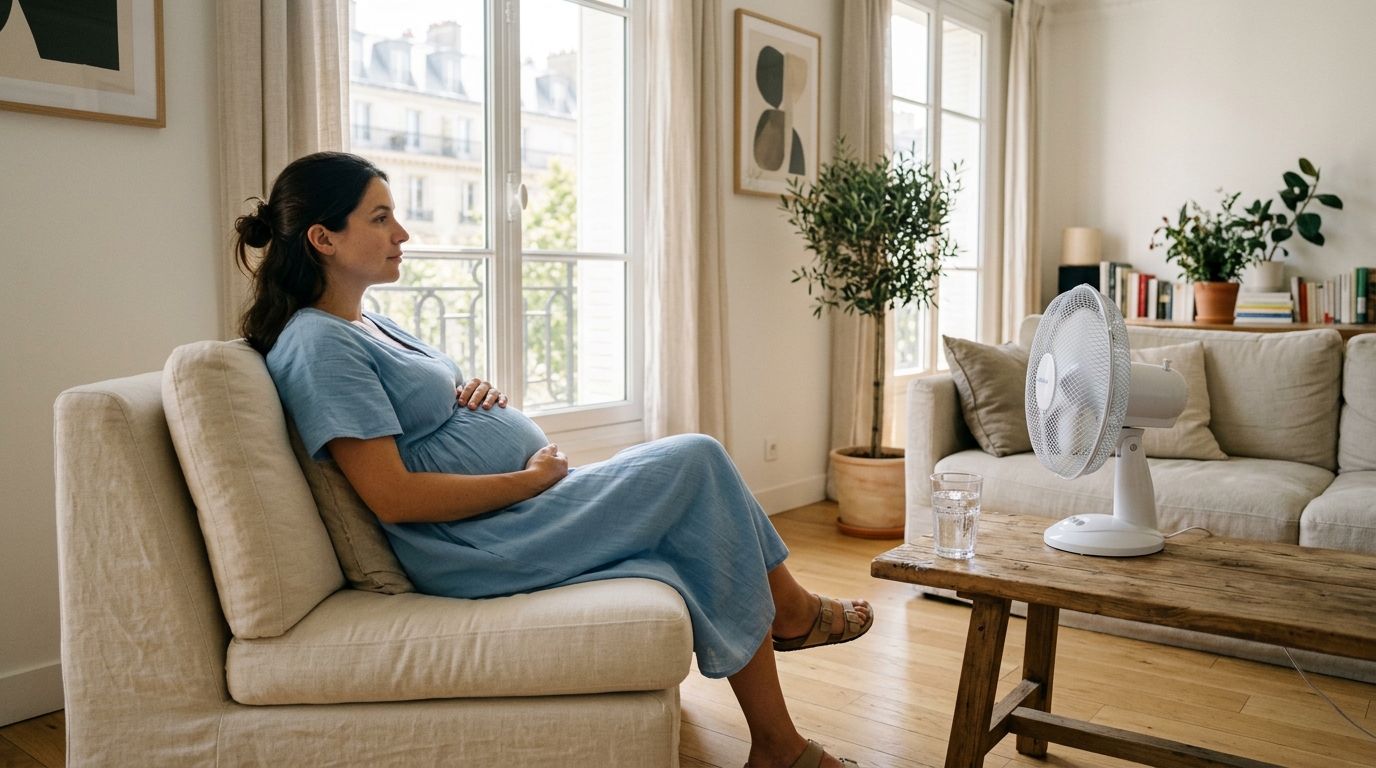 Je passais mes journées de grossesse devant le ventilateur en culpabilisant : une sage-femme m&rsquo;a montré que je ne luttais pas contre la bonne chose